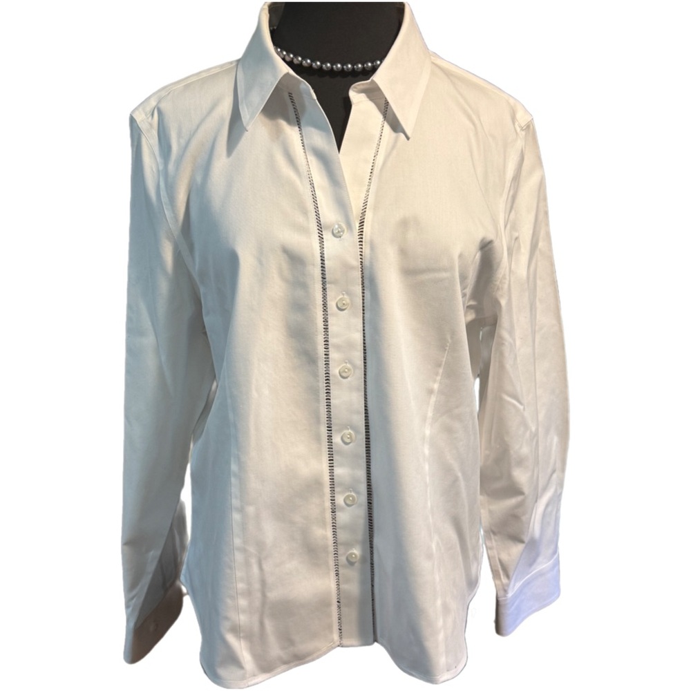 ✨ Classic White Button-Down with Contrast Stitching – XLP